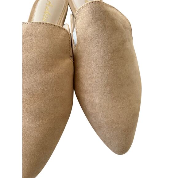 Ankis Women's Beige Pointed Toe Mule Flats Casual Slip-On SZ 9 - Picture 5 of 10